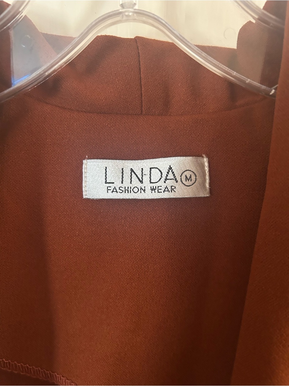Linda Rust Open-Front Draped Blazer - Picture 6 of 6